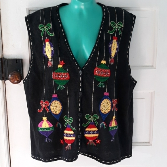 Bobbie Brooks large 12/14 ugly Christmas sweater - Picture 1 of 3
